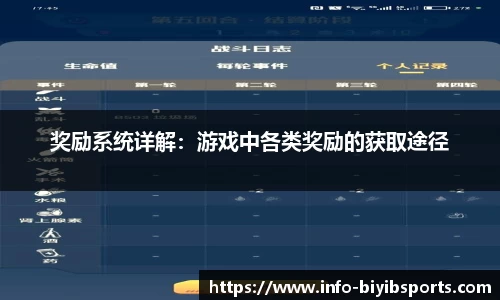 奖励系统详解：游戏中各类奖励的获取途径